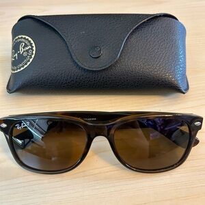 Used Ray-Ban ‘New Wayfarer’ Polarized Tortoise Sunglasses